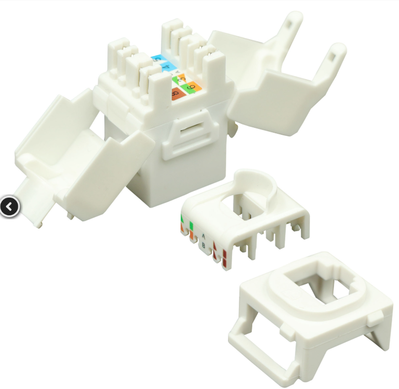 Cat6A Data RJ45 Modular Socket Self Terminating - 100 Pack White